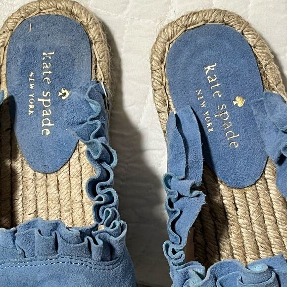 🎉HP🎉NWOT Kate Spade Laila “Blue Bird” Mules - Picture 2 of 12